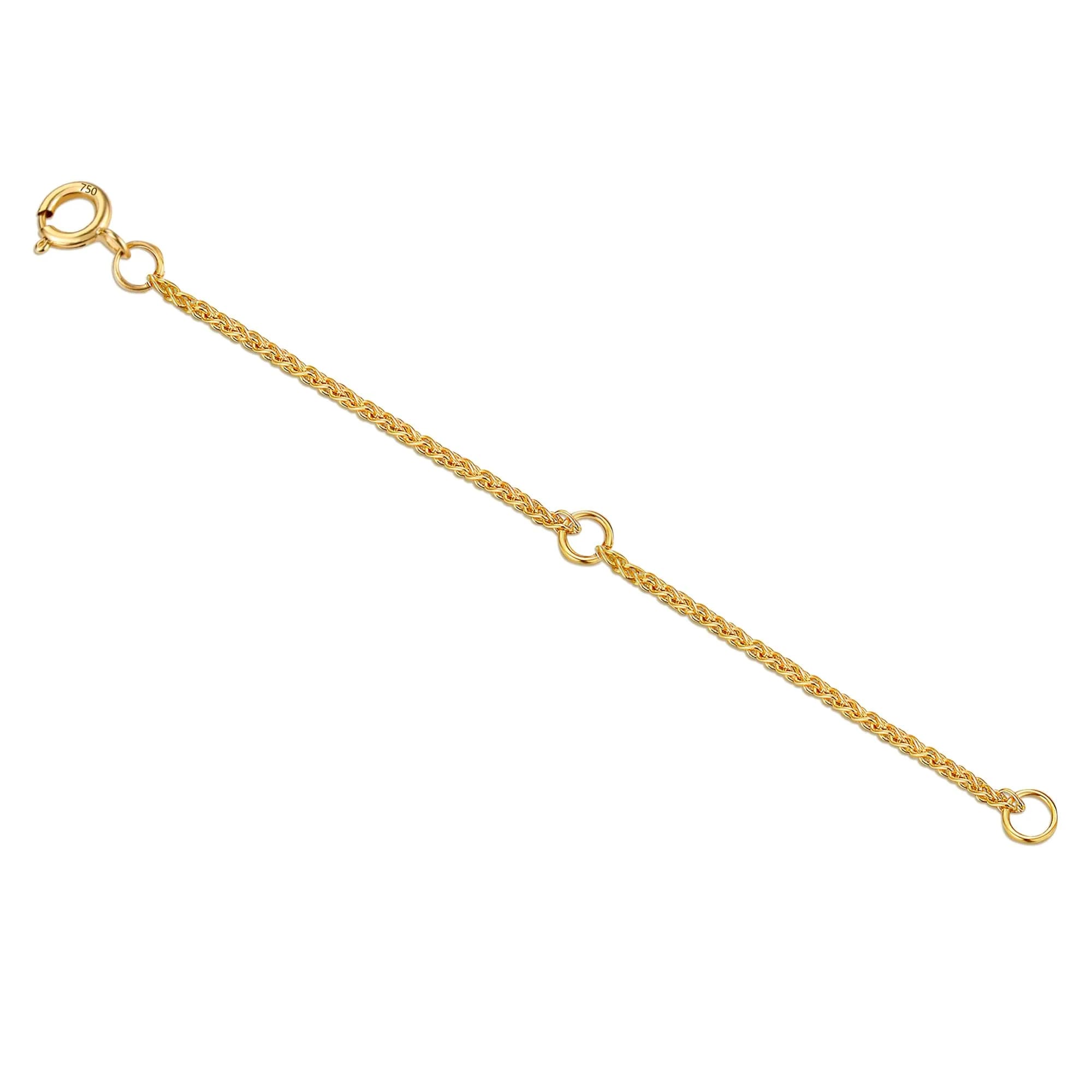 LANCHARMED 18K Solid Gold Extender for Necklace Bracelet 2 Inches | Durable Adjustable Chain for Women — A