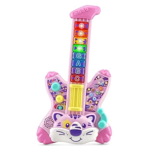 VTech Zoo Jamz Tiger Rock Guitar, Pink | Musical Instrument Toy for Kids 1.5-4 Years thumbnail 1
