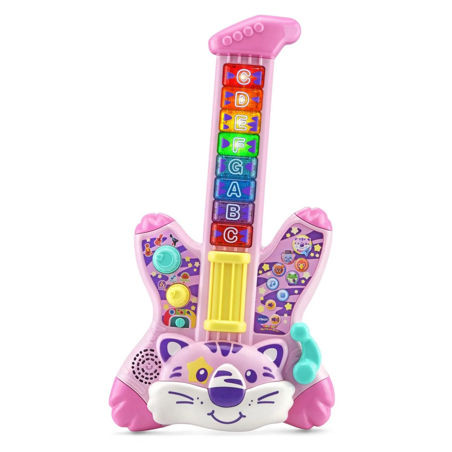 VTech Zoo Jamz Tiger Rock Guitar, Pink | Musical Instrument Toy for Kids 1.5-4 Years - main product image