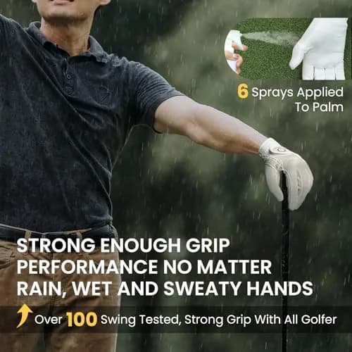 FINGER TEN Rain Grip Golf Gloves Men XX-Large (156 g / 6 oz) | All-Weather Ambidextrous Fit thumbnail 4