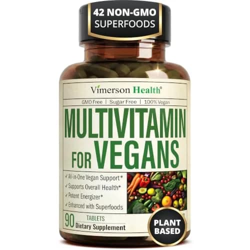 Vimerson Health Vegan Multivitamin Tablets 90 Count | Supports Energy, Immunity, and Digestion thumbnail 1