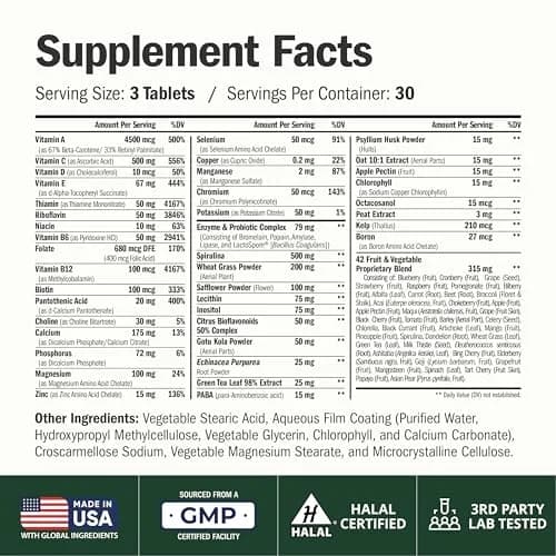 Vimerson Health Vegan Multivitamin Tablets 90 Count | Supports Energy, Immunity, and Digestion thumbnail 3