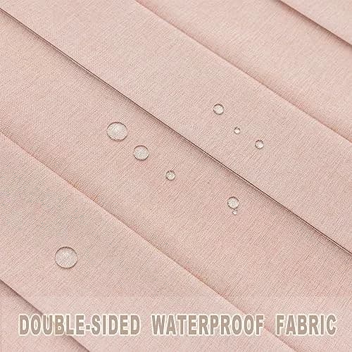Vatge Accordion Door Curtain Pink Panel 100cm x 198cm (39"W x 78"L) | Faux Linen Privacy Divider thumbnail 5