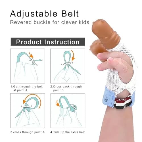 Elfzone Thumb Sucking Guard for Kids 1-2 Years | Breathable Mesh & Silicone (70-120c) thumbnail 2