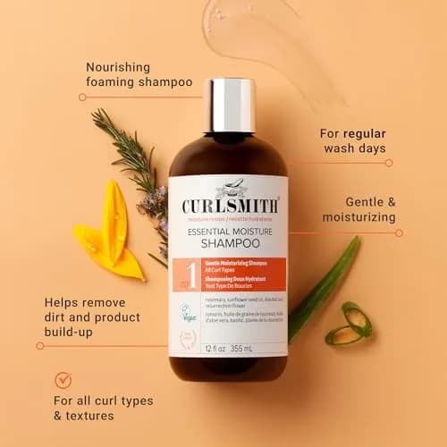Curlsmith Essential Moisture Hydrating Shampoo 2 oz | Nourishes & Defines Curly Hair thumbnail 2