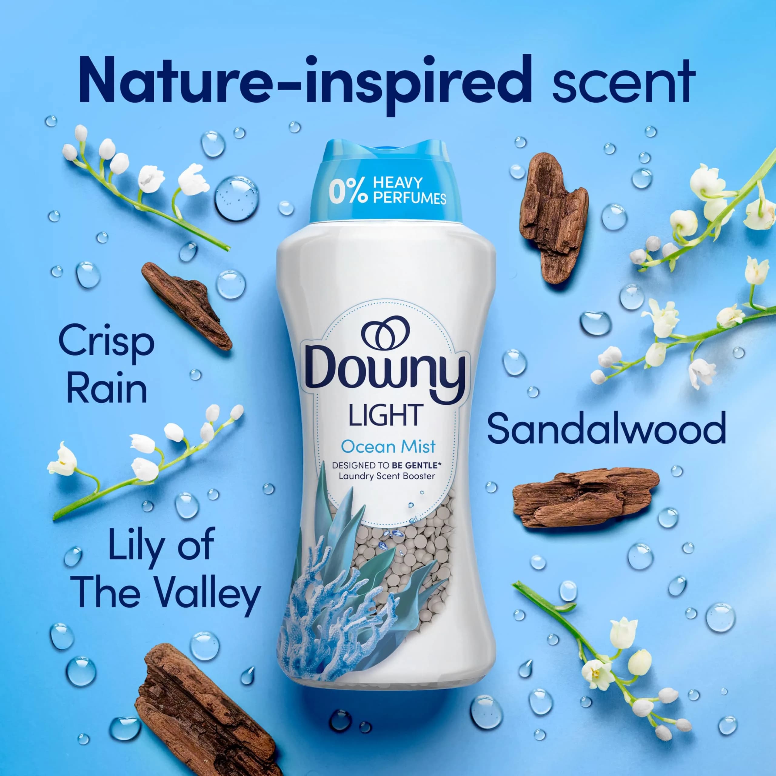 Downy Light Laundry Scent Booster Beads Ocean Mist Scent 24 OZ | Gentle Freshness Lasts Up To 4x Longer thumbnail 4