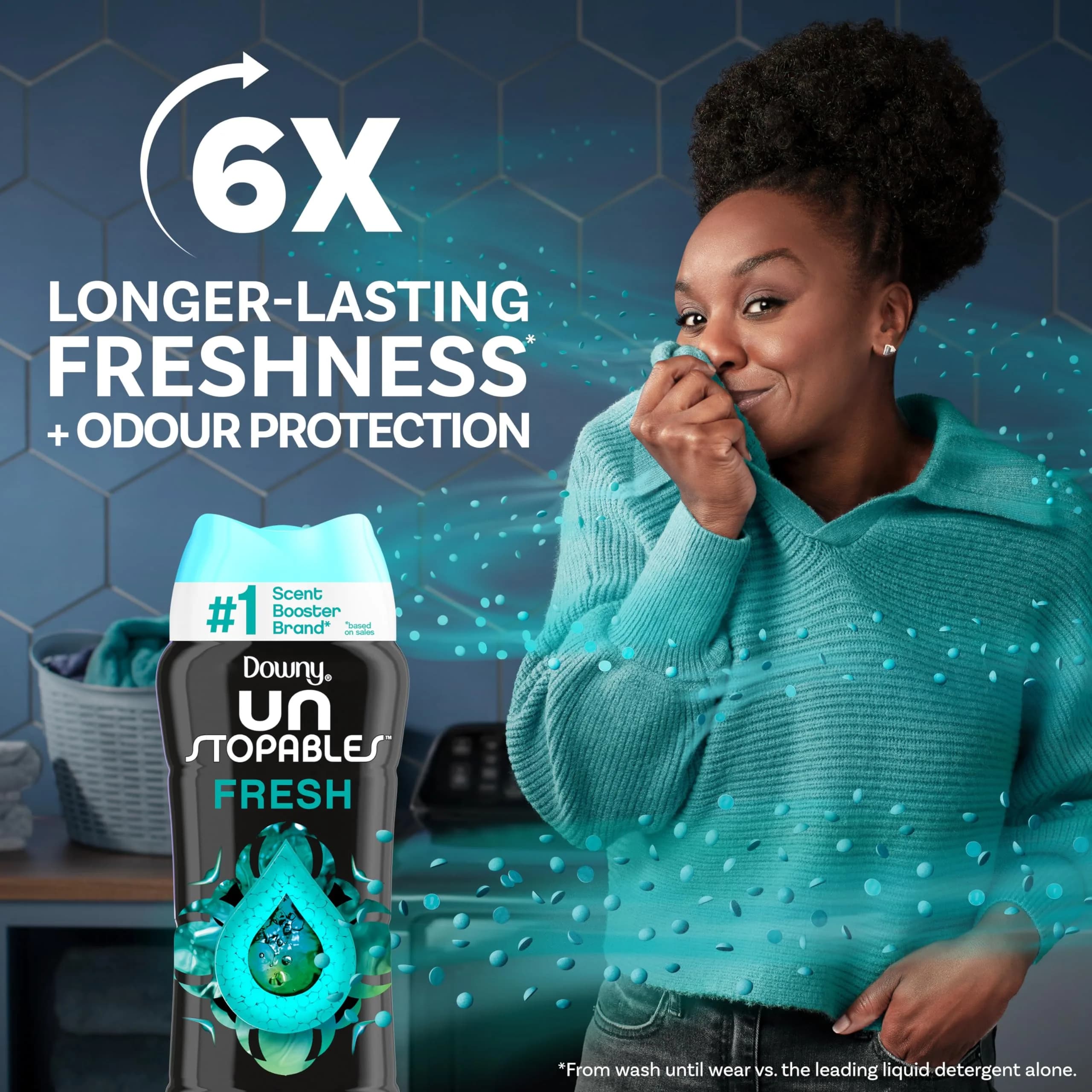 Downy Unstopables In-Wash Scent Booster Beads Fresh Scent, 18.2 oz (516 g) | Long-Lasting Fabric Freshness thumbnail 3