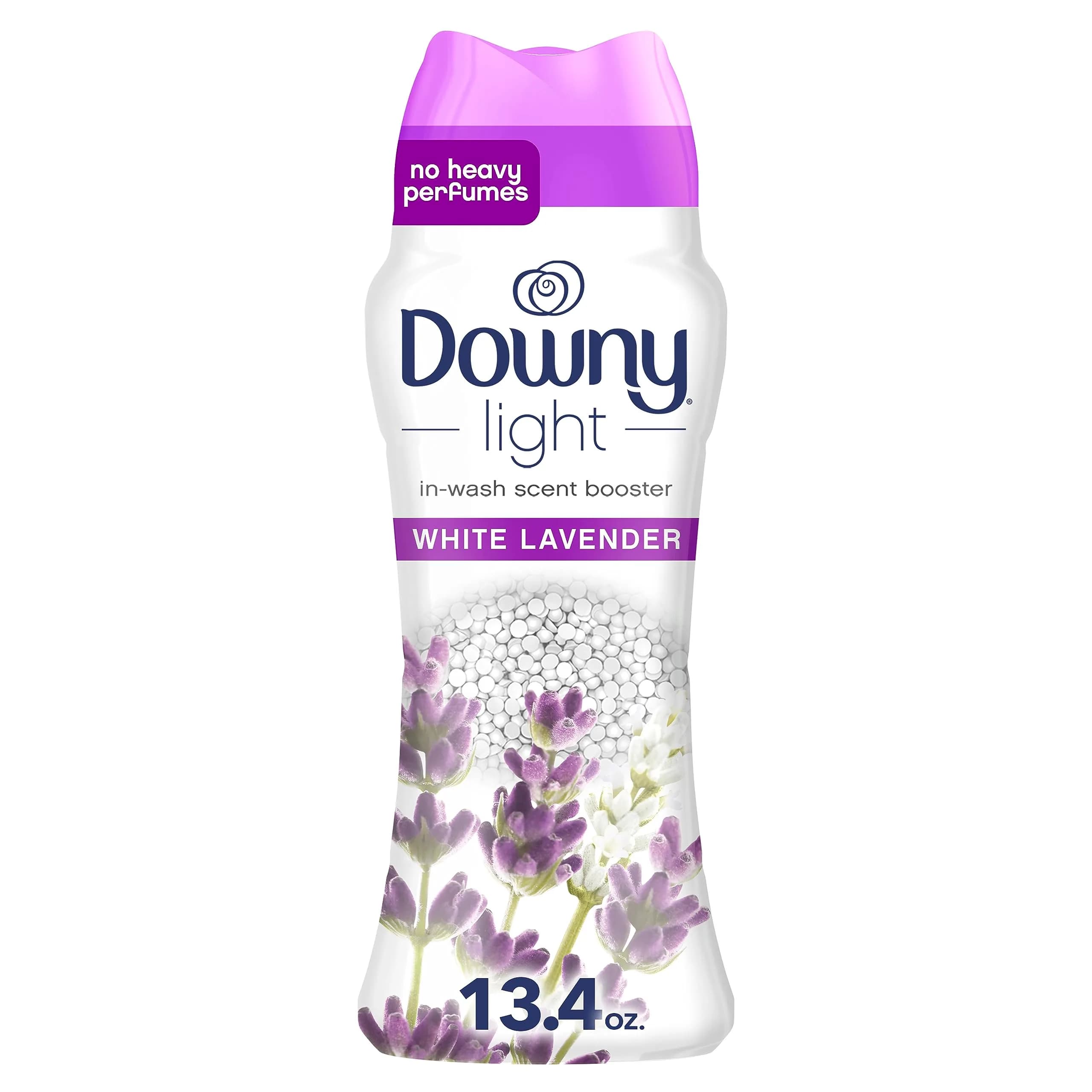 Downy Light Laundry Scent Booster Beads White Lavender 380g (13.4 OZ) | Long-Lasting Freshness Without Heavy Perfumes