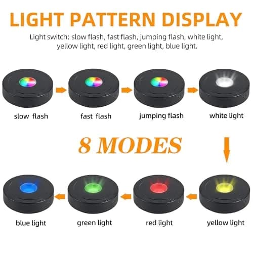 EUSTUMA Rotating LED Display Base Colorful Light Crystal Stand | Suitable for Glass Art & Holiday Decor thumbnail 4