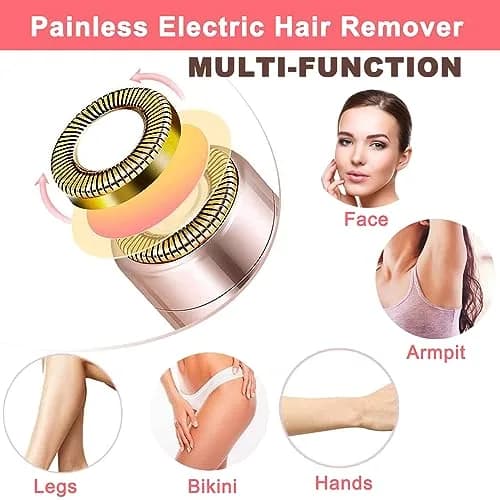 LAIKME Facial Hair Remover for Women - Lady Face Epilator - USB Rechargeable, Pink | Gentle & Precise for Sensitive Skin thumbnail 2