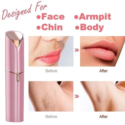 LAIKME Facial Hair Remover for Women - Lady Face Epilator - USB Rechargeable, Pink | Gentle & Precise for Sensitive Skin thumbnail 3
