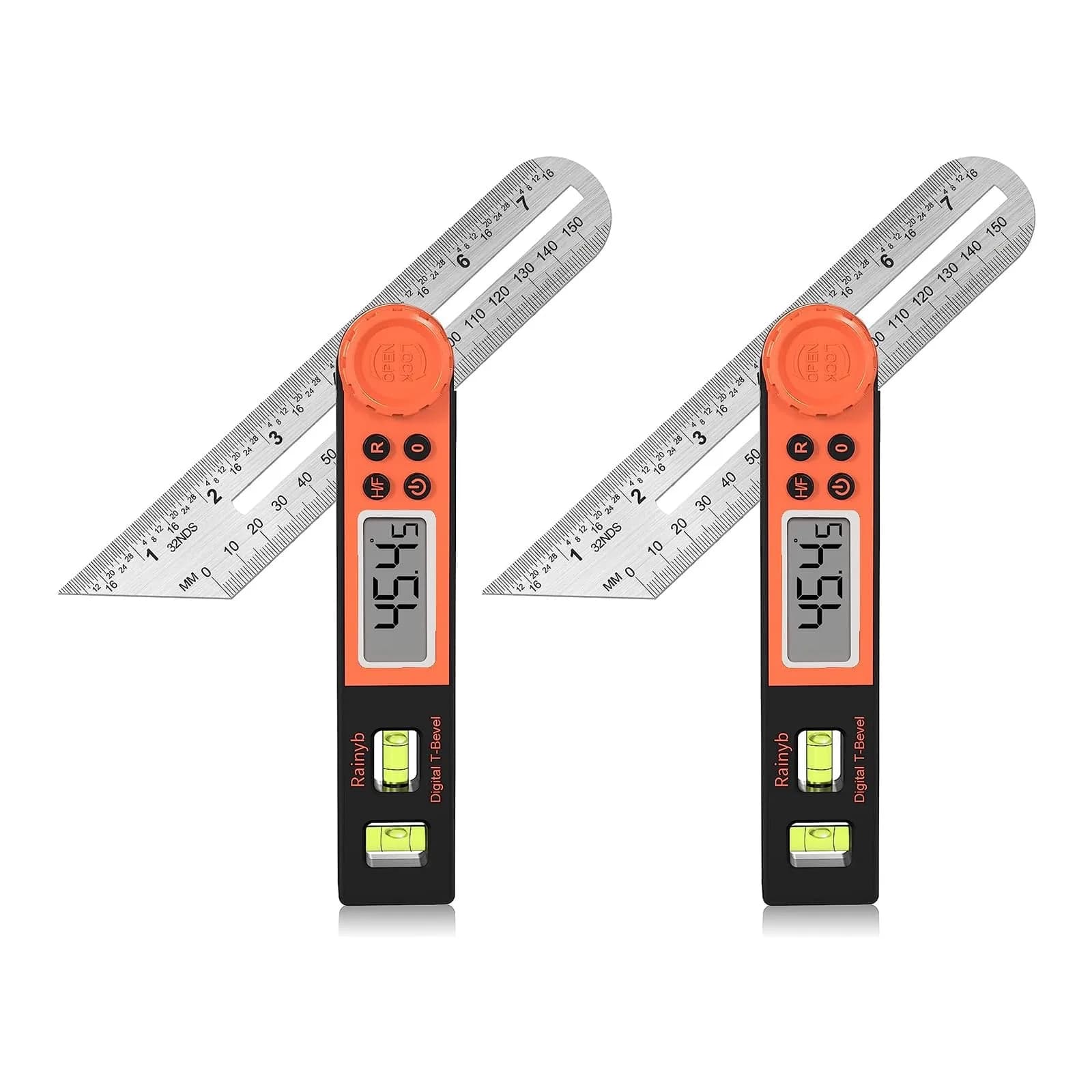 Rainyb Digital Angle Finder & T Bevel Gauge 0-360° | Protractor with LCD & Bubble Level - main product image