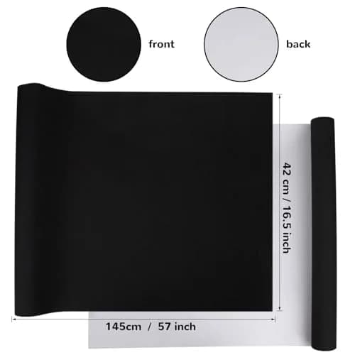 Fuceury Book Cloth for Book Binding 57×17 Inch Black | Classic Polyester Cover for Books thumbnail 2