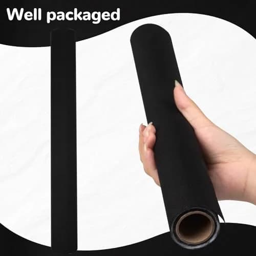 Fuceury Book Cloth for Book Binding 57×17 Inch Black | Classic Polyester Cover for Books thumbnail 3