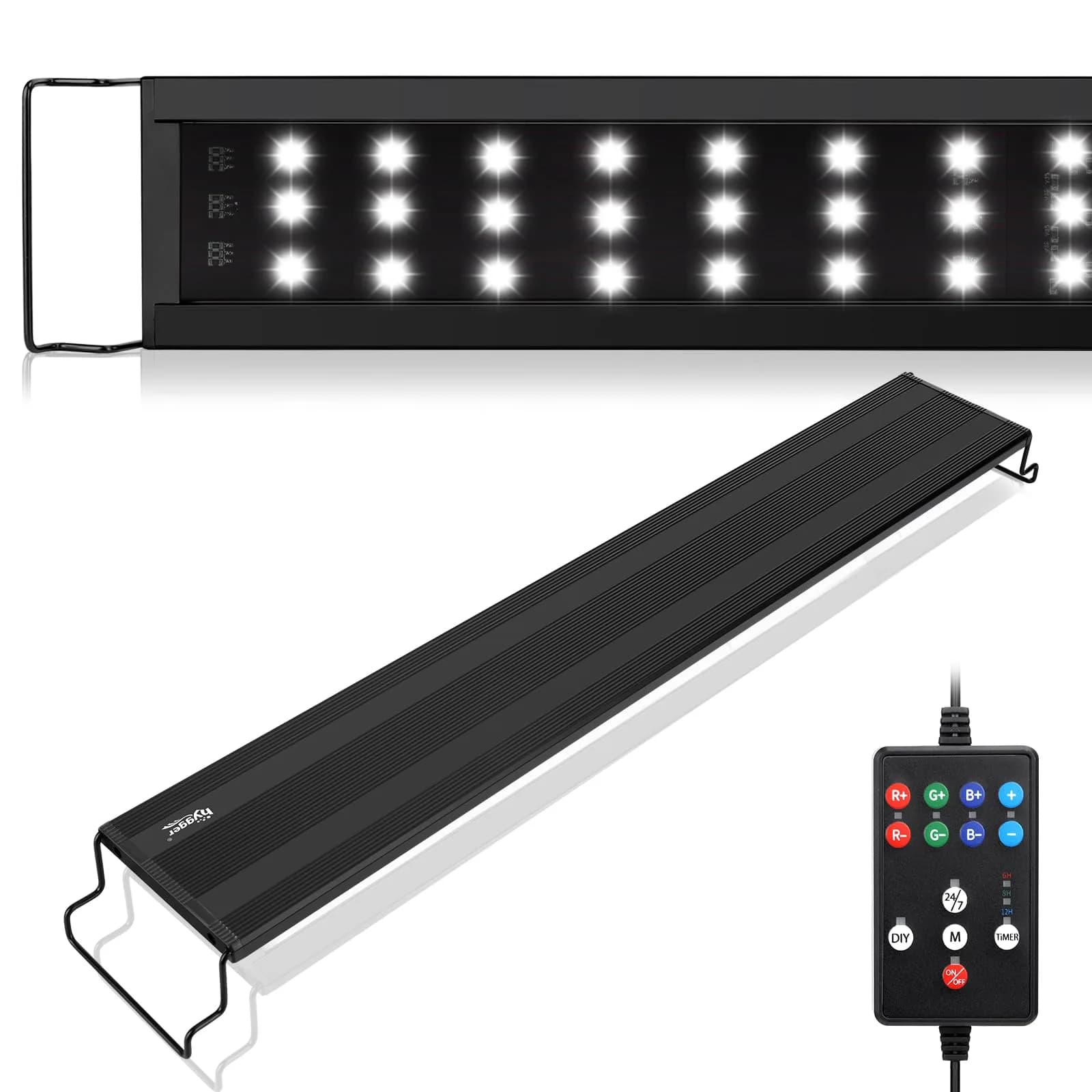 hygger LED Aquarium Light 42W Full Spectrum for 46-52 Inch Tanks | DIY & 24/7 Modes — 26W for 34-38 inch tank