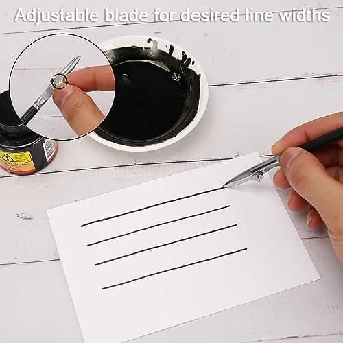 LOONENG Ruling Pen for Masking Fluid, Cross Hinged Fine Line Drawing Pen 0.3mm (Pack of 1) thumbnail 4