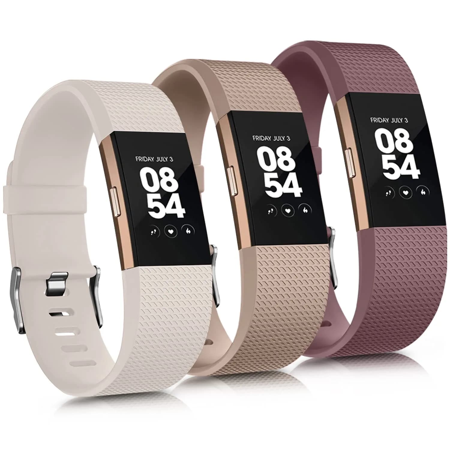 AK Sport Bands 3 Pack for Fitbit Charge 2 Small | Adjustable Replacement Straps - main product image