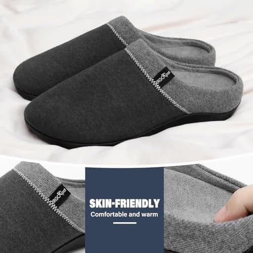 ERGOfoot Orthopedic Slippers for Women Men with Arch Support | Grey, Size 13 Women/12 Men thumbnail 4