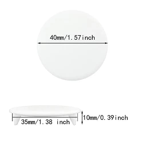 ITROLLE White 20PCS 35mm Concealed Hinge Hole Cover Plug Cap | Moisture-Proof Furniture Hardware thumbnail 2