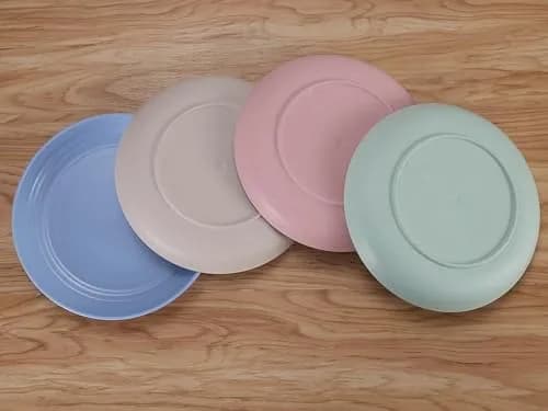 LuckyZone 7-Inch Small Wheat Straw Plates - Unbreakable Set of 4 | 17.8 cm (7 Inch) Dinner Plates thumbnail 7