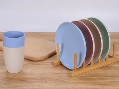 LuckyZone 7-Inch Small Wheat Straw Plates - Unbreakable Set of 4 | 17.8 cm (7 Inch) Dinner Plates thumbnail 3
