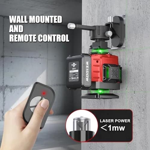 WEIDDW Laser Level 360° Green Cross Line Self Leveling Laser Measuring Tool | 7-10m Indoor Range, ±2mm Accuracy thumbnail 3
