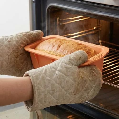 MONGSEW 3-Piece Silicone Bread Loaf Pan Set 2.75 inches (6.98 cm) Deep | Nesting Design for Easy Storage thumbnail 5