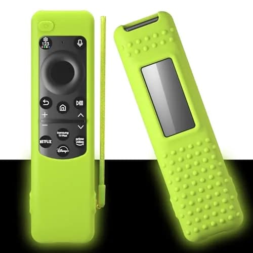 PIUAMUNKJ Luminous Green Silicone Protective Cover with Lanyard for Samsung Solar Cell Remote | Fits BN59-01432A/BN59-01436B/TM2360E/TM2360F thumbnail 1