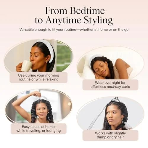Kitsch Satin Heatless Curls Overnight Set - Ivory | Gentle Frizz-Free Hair Styling thumbnail 6