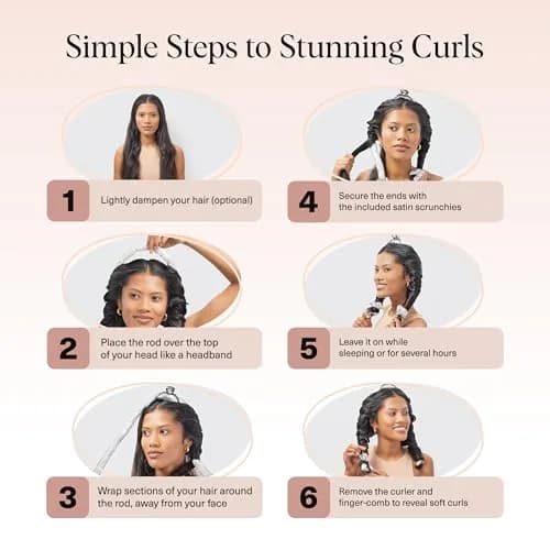 Kitsch Satin Heatless Curls Overnight Set - Ivory | Gentle Frizz-Free Hair Styling thumbnail 7