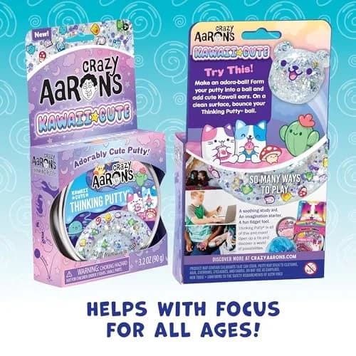 Crazy Aaron's Thinking Putty Kawaii Cute 96ml (3.2 oz) | Glitter & Charms for Sensory Play thumbnail 5