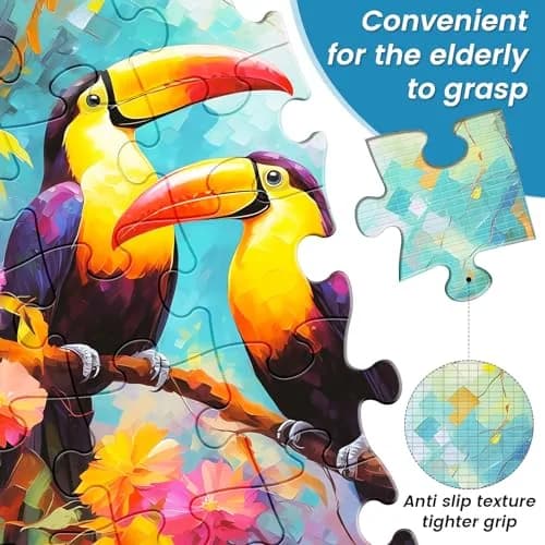 WSCXSC 24 Large Piece Puzzle for Seniors | Dementia & Elderly Friendly, Easy & Bright Colors thumbnail 4