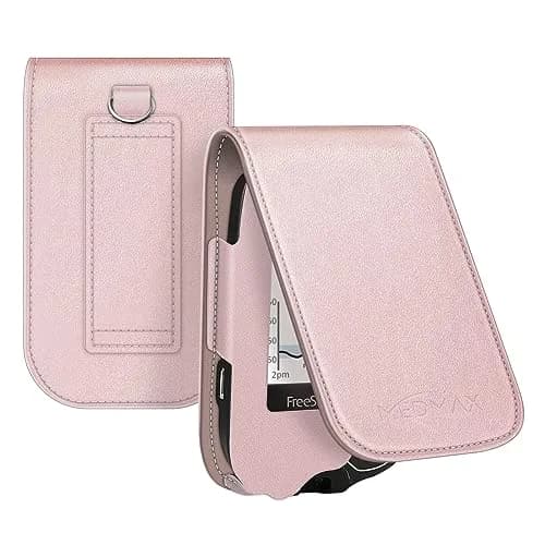 MEDMAX PU Leather Protective Case for Freestyle Libre 3 2 / Reader | Rose Gold, Lightweight Shockproof Diabetic Storage Carrying Case with Carabiner Clip and Handle (1-Pack) thumbnail 1