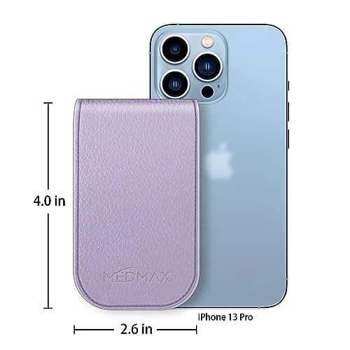 MEDMAX PU Leather Protective Case for Freestyle Libre 3 2 / Libre Reader | Slip-Resistant, Drop-Proof, Portable (Lilac Purple) thumbnail 7