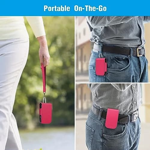 MEDMAX PU Leather Protective Case for Freestyle Libre 3 2 / Libre Reader | Shockproof & Portable Magenta thumbnail 6