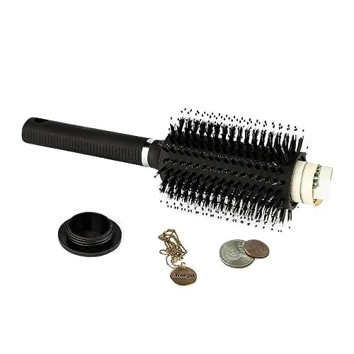 LiveBe Hidden Safe Hair Brush with Storage Compartment | Black Diversion Safe for Valuables thumbnail 1
