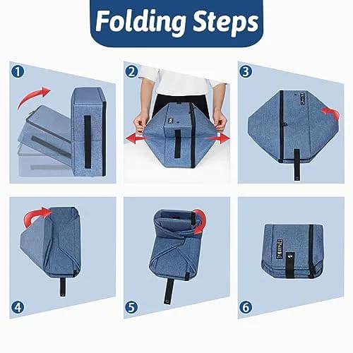 Petskd Portable Cat Travel Litter Box with Lid, Blue 40 cm (15.7 in) | Leakproof & Odor-Preventing for Travel thumbnail 7
