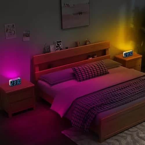 Topski Digital Alarm Clock with Night Light | Large 7-inch Display, Dual Alarm, Snooze, Dimmable Bedside Clock for Kids Teens thumbnail 7