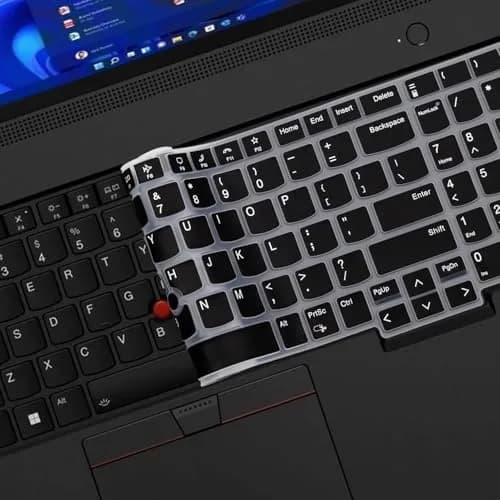 MUBUY-GOL Black Silicone Keyboard Cover for Lenovo ThinkPad E16, T16, P16, P16v, P16s, L15 (15.6"-16") | US Layout thumbnail 6