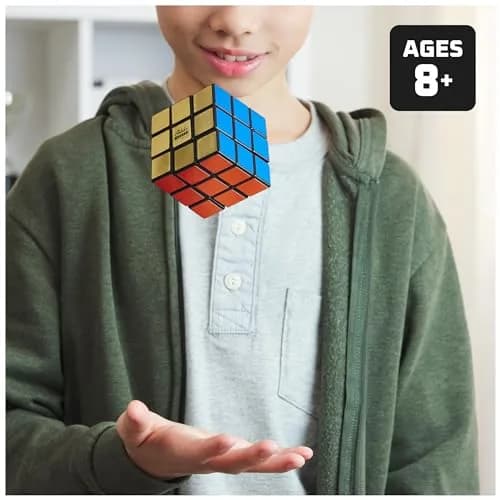 Rubik's Cube 50th Anniversary Retro Puzzle Cube & Brain Teaser Fidget Toy | Classic 3x3 Vintage Design, Collectible & Brain-Boosting thumbnail 2