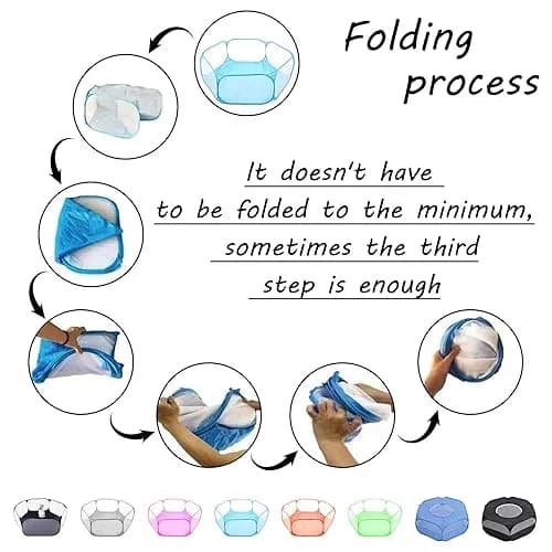 Sheldamy Small Animals Playpen 47'' x 24'' x 15'' | Portable Pop-up Pet Tent for Rabbits & Guinea Pigs thumbnail 2