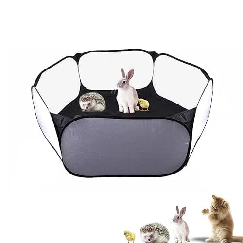 Sheldamy Small Animals Playpen 47x24x15 in | Portable Pop-up Interactive Pet Tent thumbnail 1