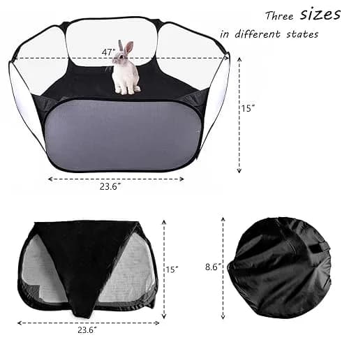 Sheldamy Small Animals Playpen 47x24x15 in | Portable Pop-up Interactive Pet Tent thumbnail 4