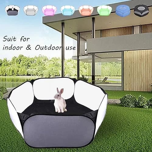 Sheldamy Small Animals Playpen 47x24x15 in | Portable Pop-up Interactive Pet Tent thumbnail 6