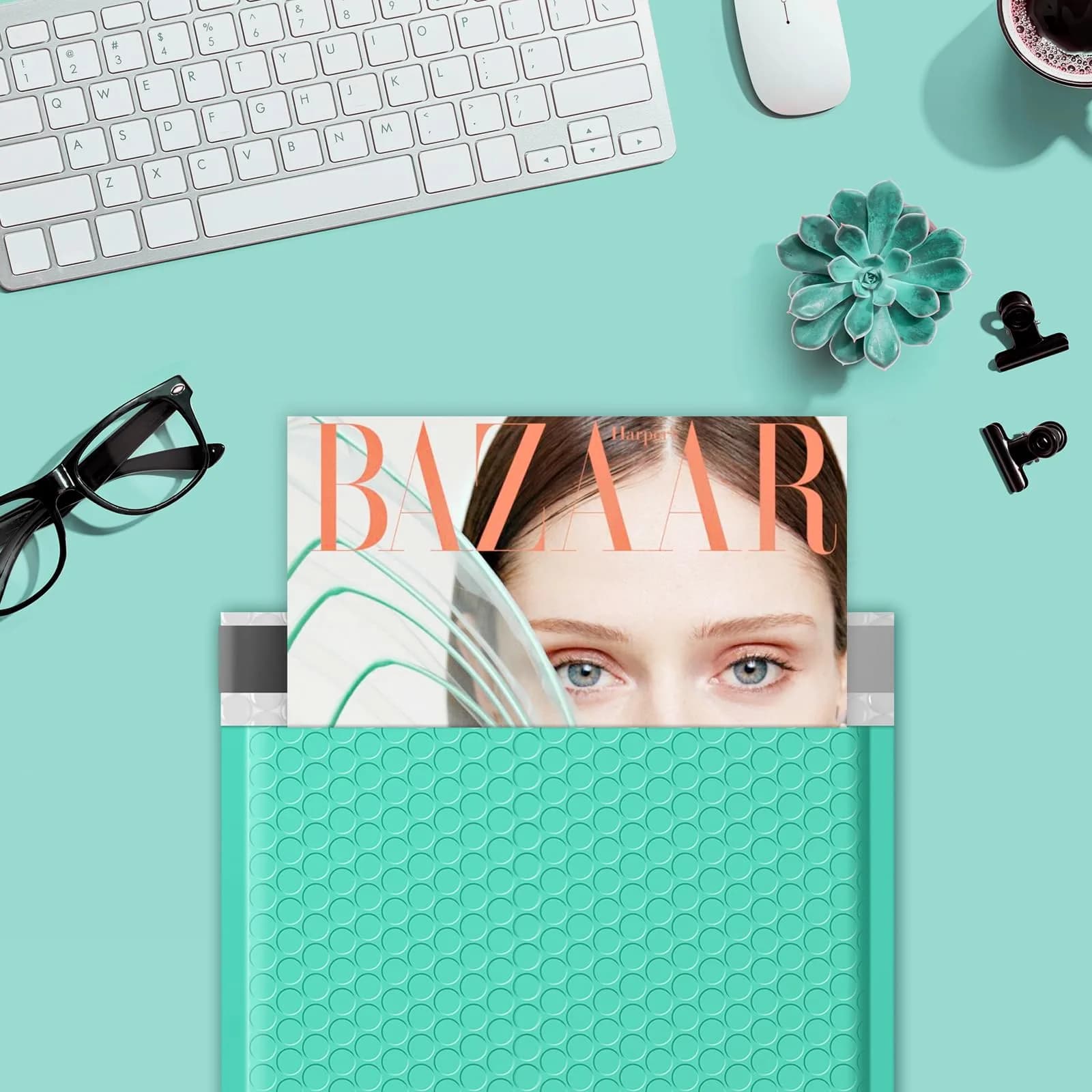 Fuxury Teal Bubble Mailers 8.5x12 Inch (40 Pack) | USA Import for Small Business Packaging thumbnail 7