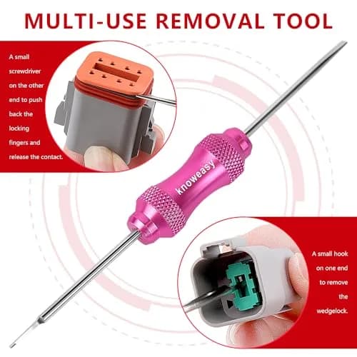 Knoweasy Deutsch Crimper Kits for Deutsch DT Connectors: Close & Open Barrel, Weather Pack, Removal Tools | 12PCS thumbnail 5