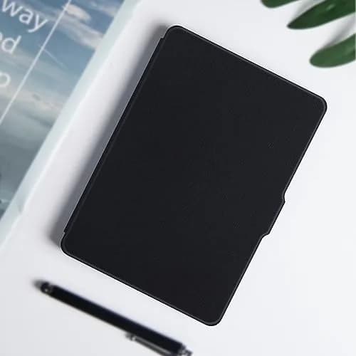 LaoShuSheng Slim Case for Kindle Paperwhite 5th/6th/7th Gen | Auto Sleep/Wake, Lightweight PU Leather, Classic Black thumbnail 8