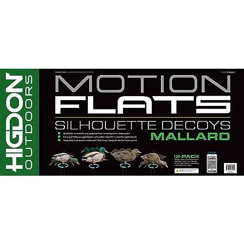 Higdon Outdoors Flats | Mallard Duck Silhouette Decoys for Waterfowl Hunting | Lightweight Weather Resistant 12 Pack thumbnail 9