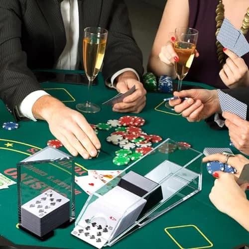Honoson 8 Deck Blackjack Shoe and Discard Tray Set | Clear Acrylic Casino Game Accessories thumbnail 6