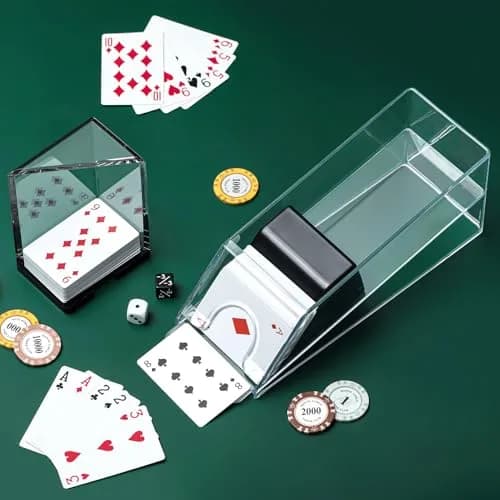 Honoson 8 Deck Blackjack Shoe and Discard Tray Set | Clear Acrylic Casino Game Accessories thumbnail 4